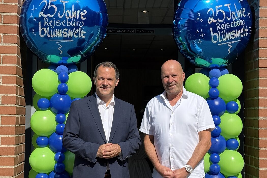Unternehmensbesuch: Reisebüro blümswelt feiert 25. Jubiläum