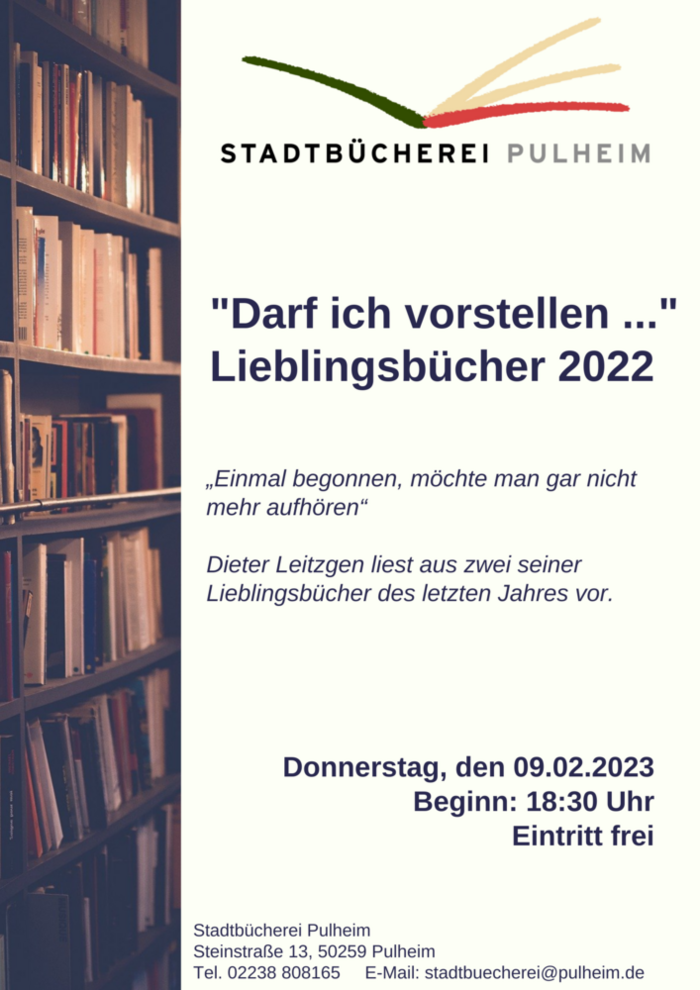 Stadtbücherei: Dieter Leitzgen stellt seine Lieblingsbücher vor