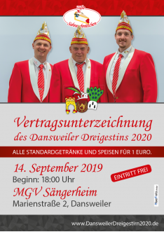 A3 Plakat Vertragsunterzeichnung