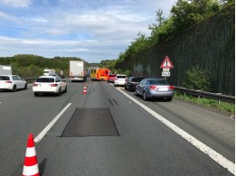 fw en verkehrsunfall auf der autobahn a1